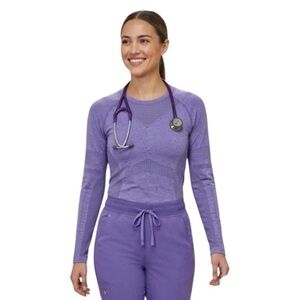 FIGS Salta Seamless Long Sleeve Underscrub Women 2XL- Purple W22KW1010 Nurse
Z